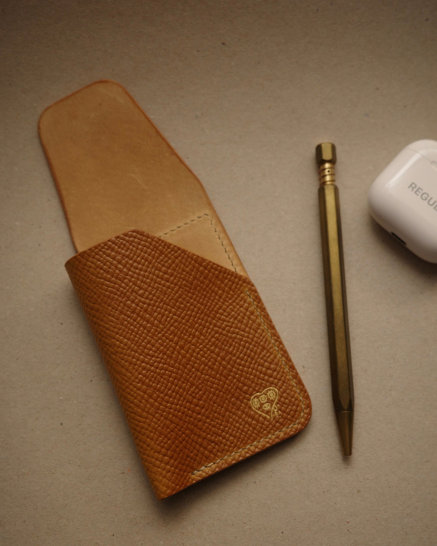 Custom Shell Cordovan The Flippy Wallet - limited whiskey fingerprint