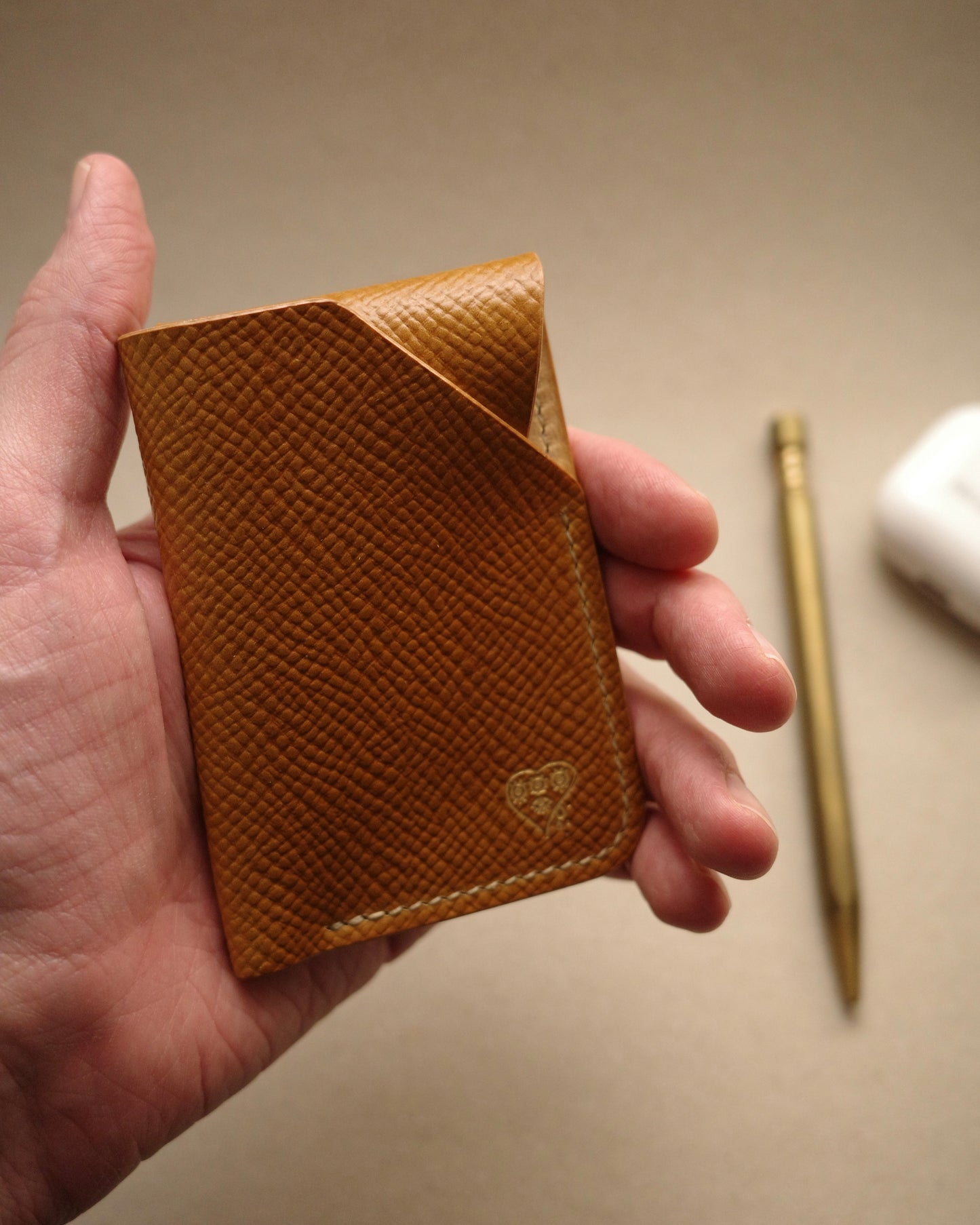 Custom Shell Cordovan The Flippy Wallet - limited whiskey fingerprint