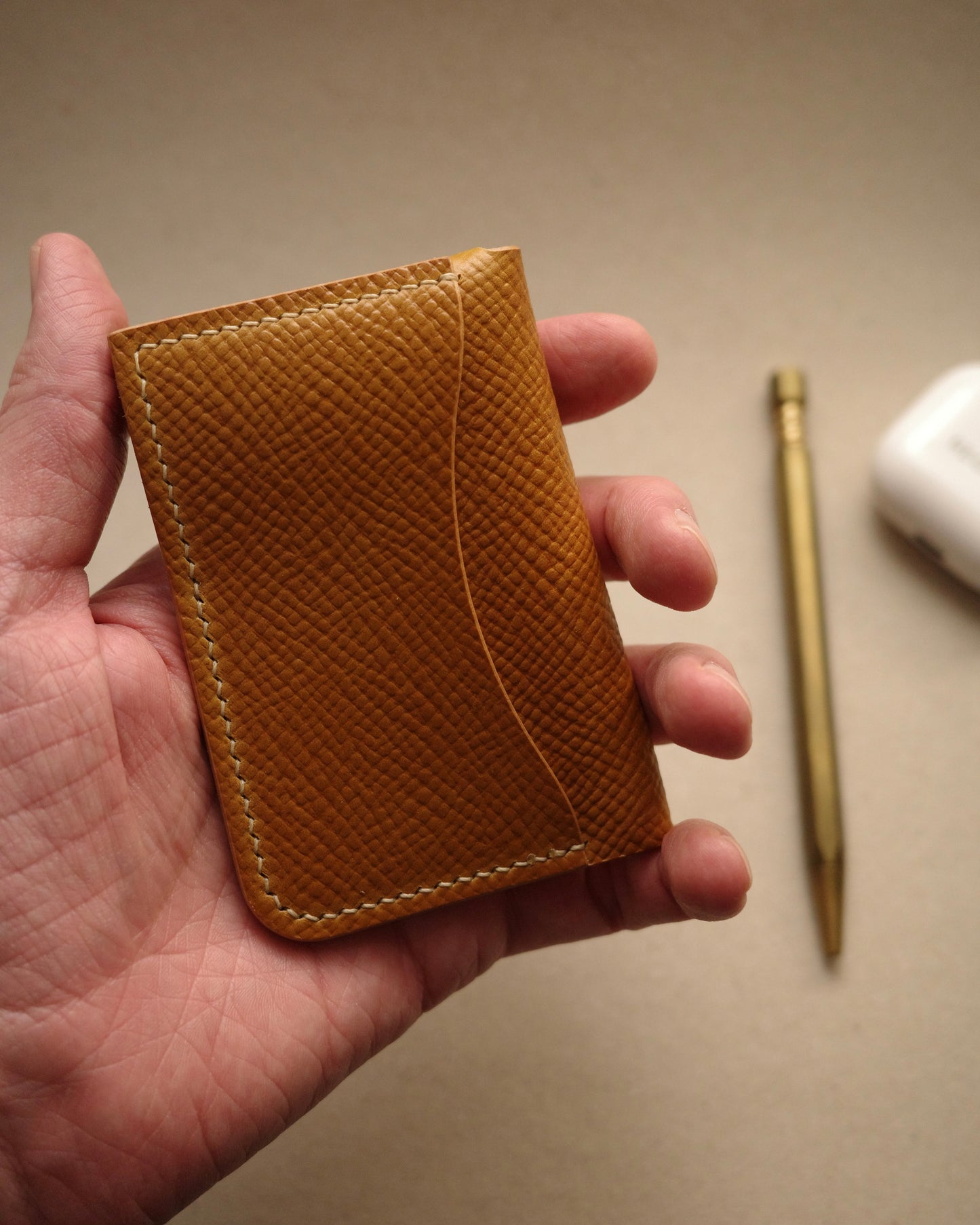 Custom Shell Cordovan The Flippy Wallet - limited whiskey fingerprint