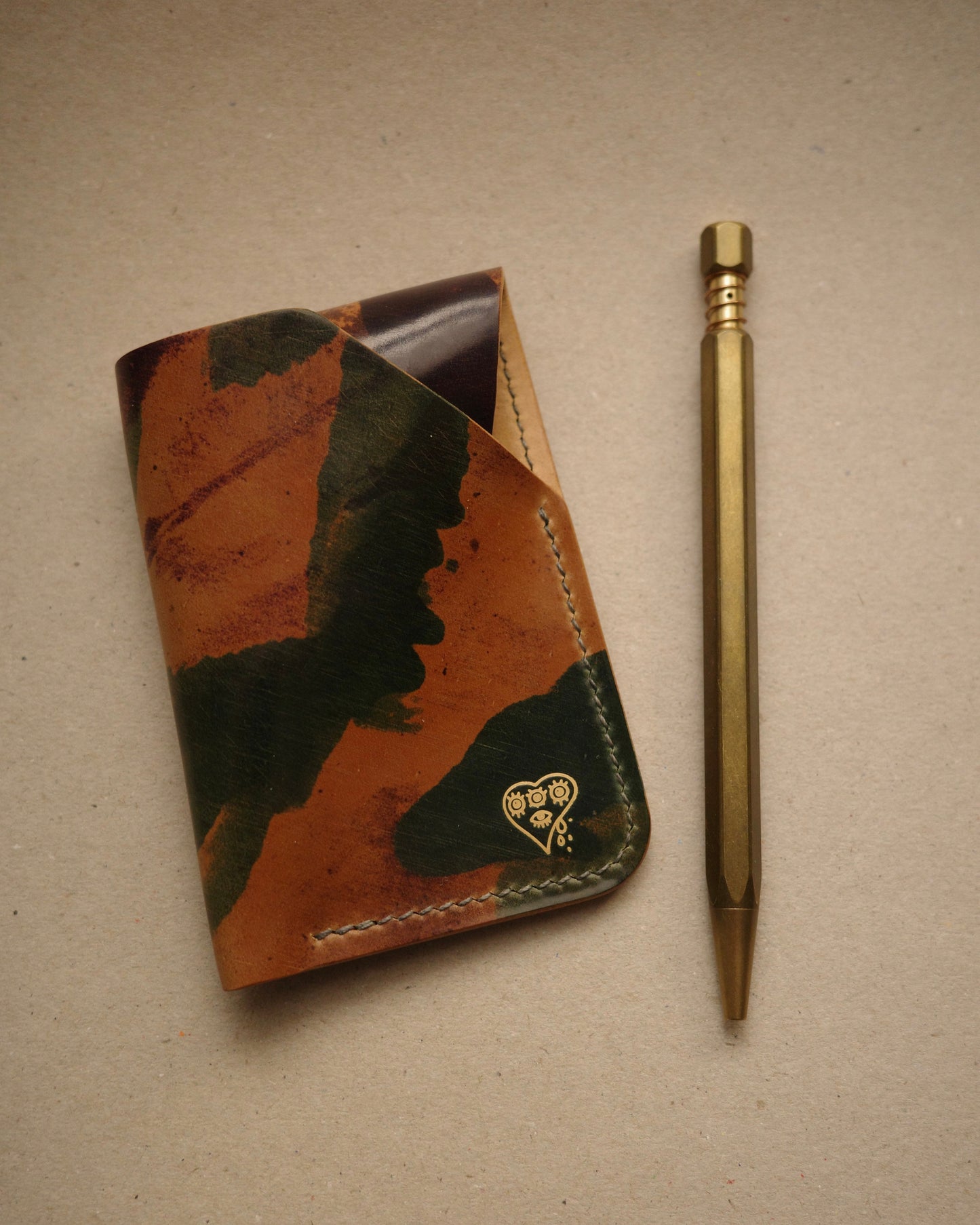 Custom Shell Cordovan The Flippy Wallet - limited cordovan.co camo no.1