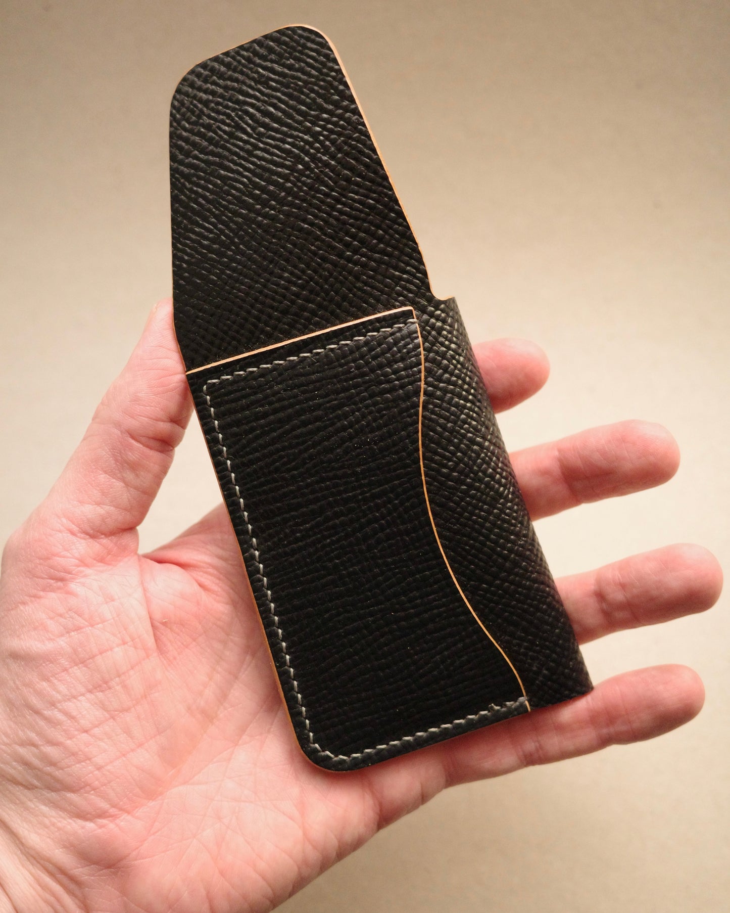 Custom Shell Cordovan The Flippy Wallet - limited black fingerprint
