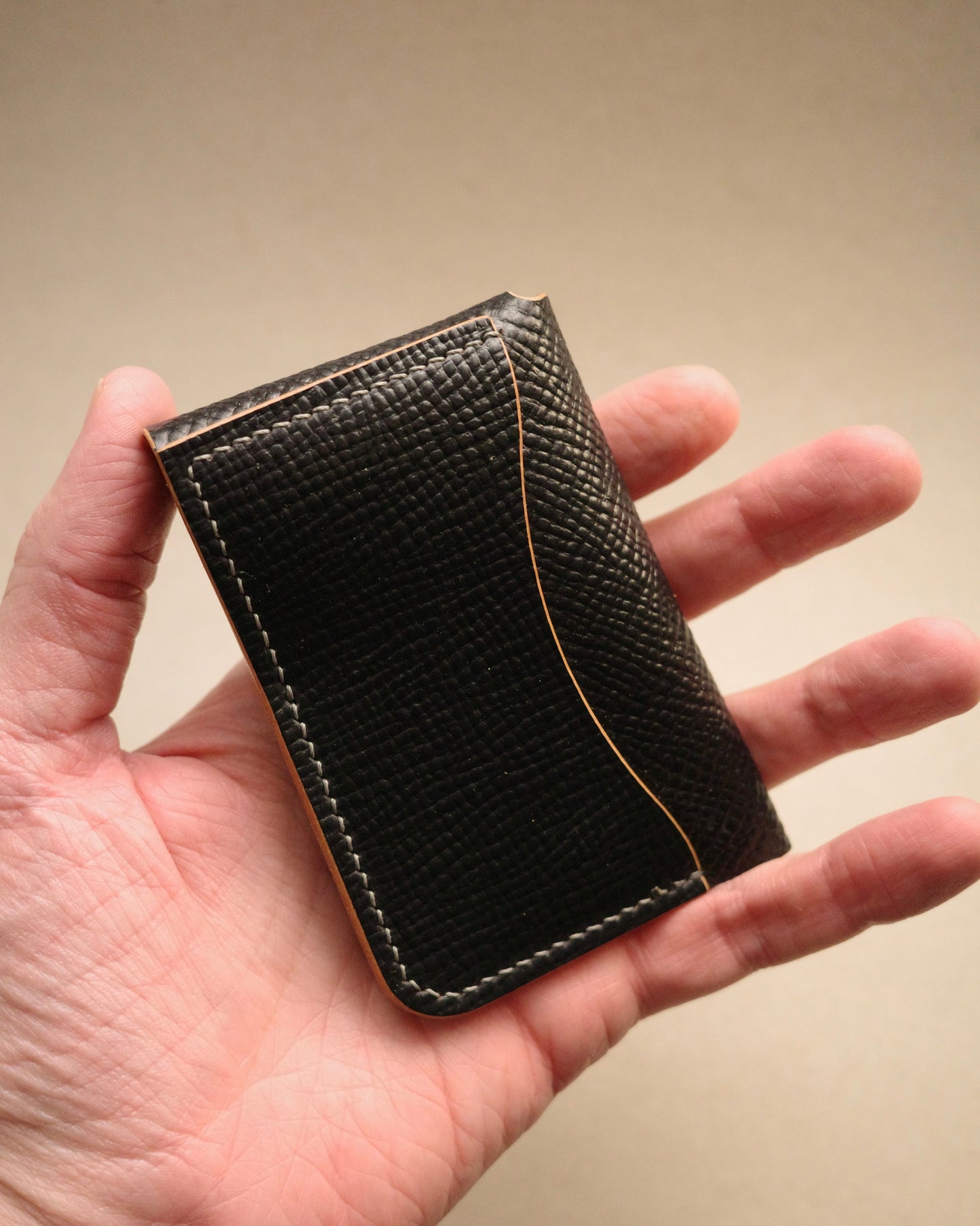 Custom Shell Cordovan The Flippy Wallet - limited black fingerprint