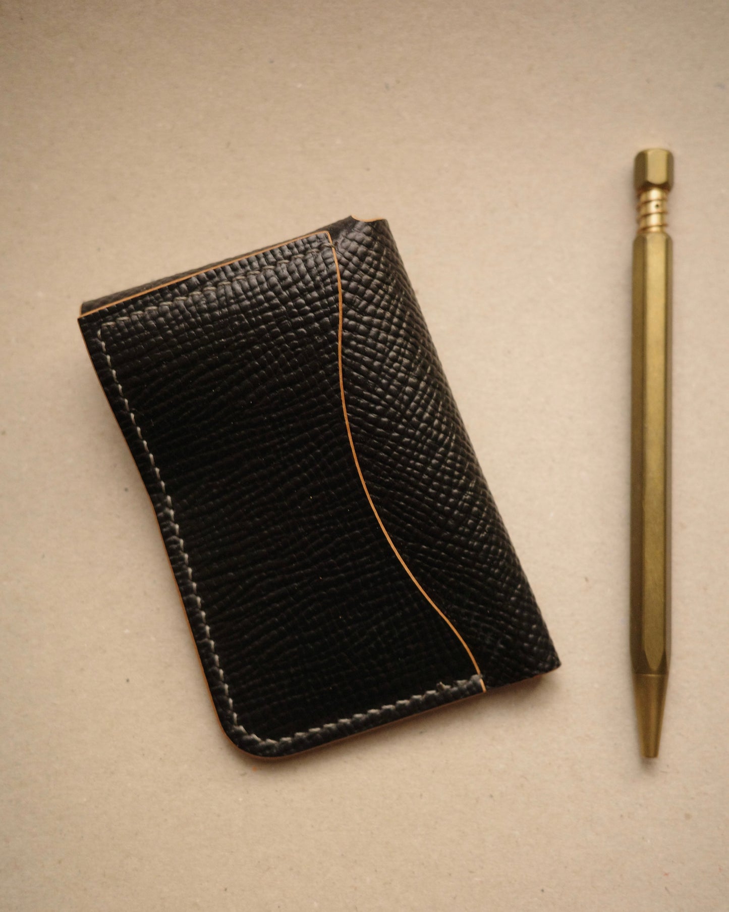 Custom Shell Cordovan The Flippy Wallet - limited black fingerprint