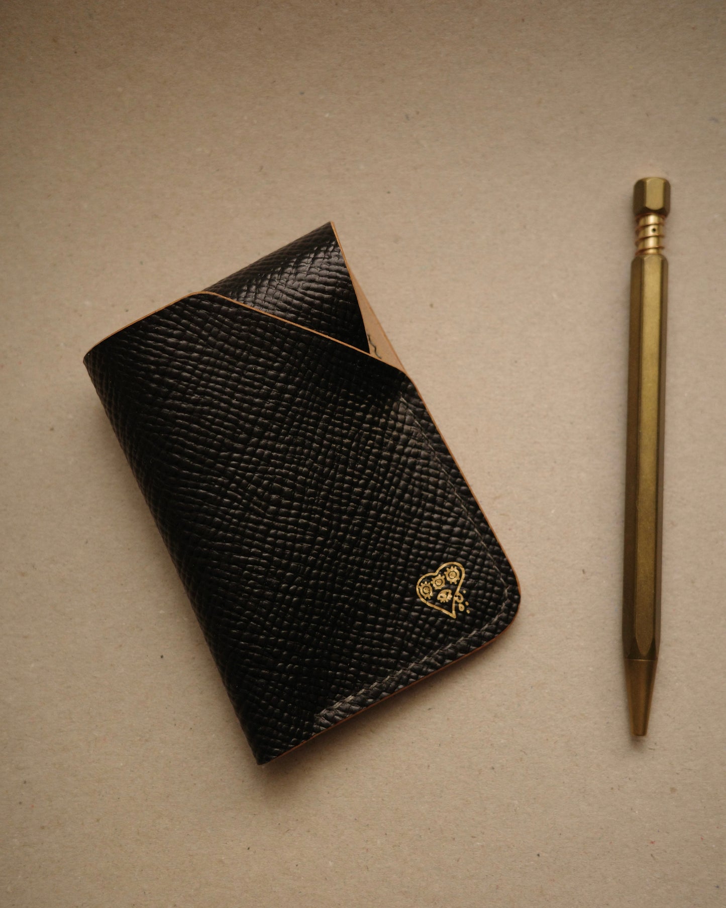 Custom Shell Cordovan The Flippy Wallet - limited black fingerprint