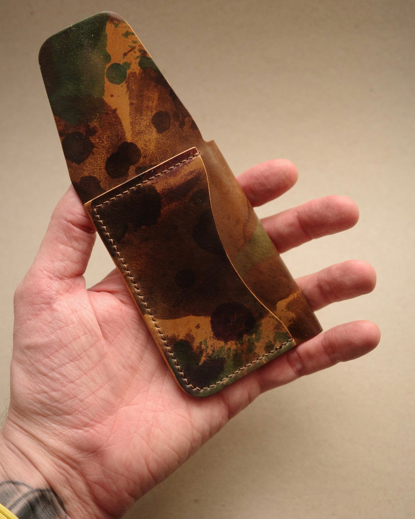 Custom Shell Cordovan The Flippy Wallet - limited cordovan.co camo no.2