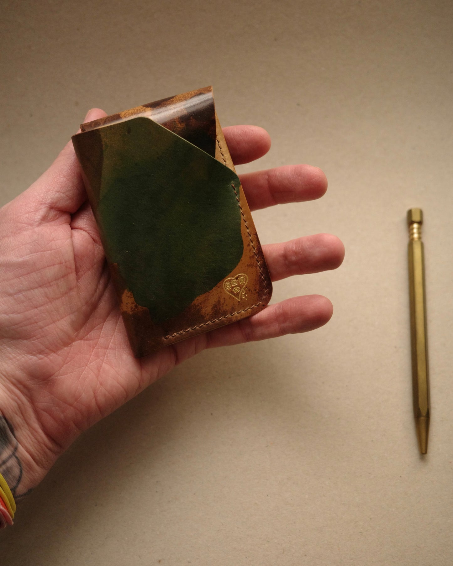 Custom Shell Cordovan The Flippy Wallet - limited cordovan.co camo no.2
