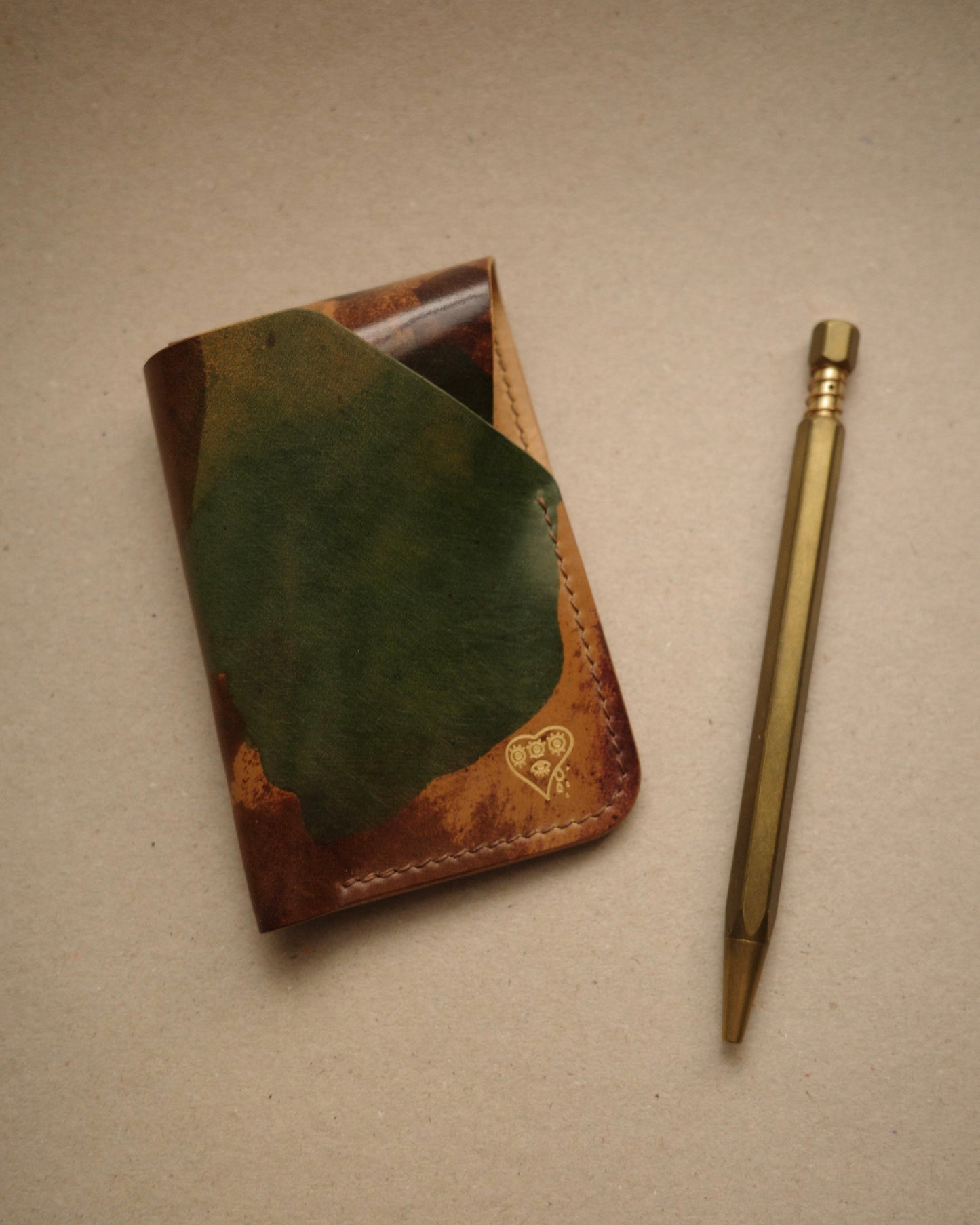 Custom Shell Cordovan The Flippy Wallet - limited cordovan.co camo no.2