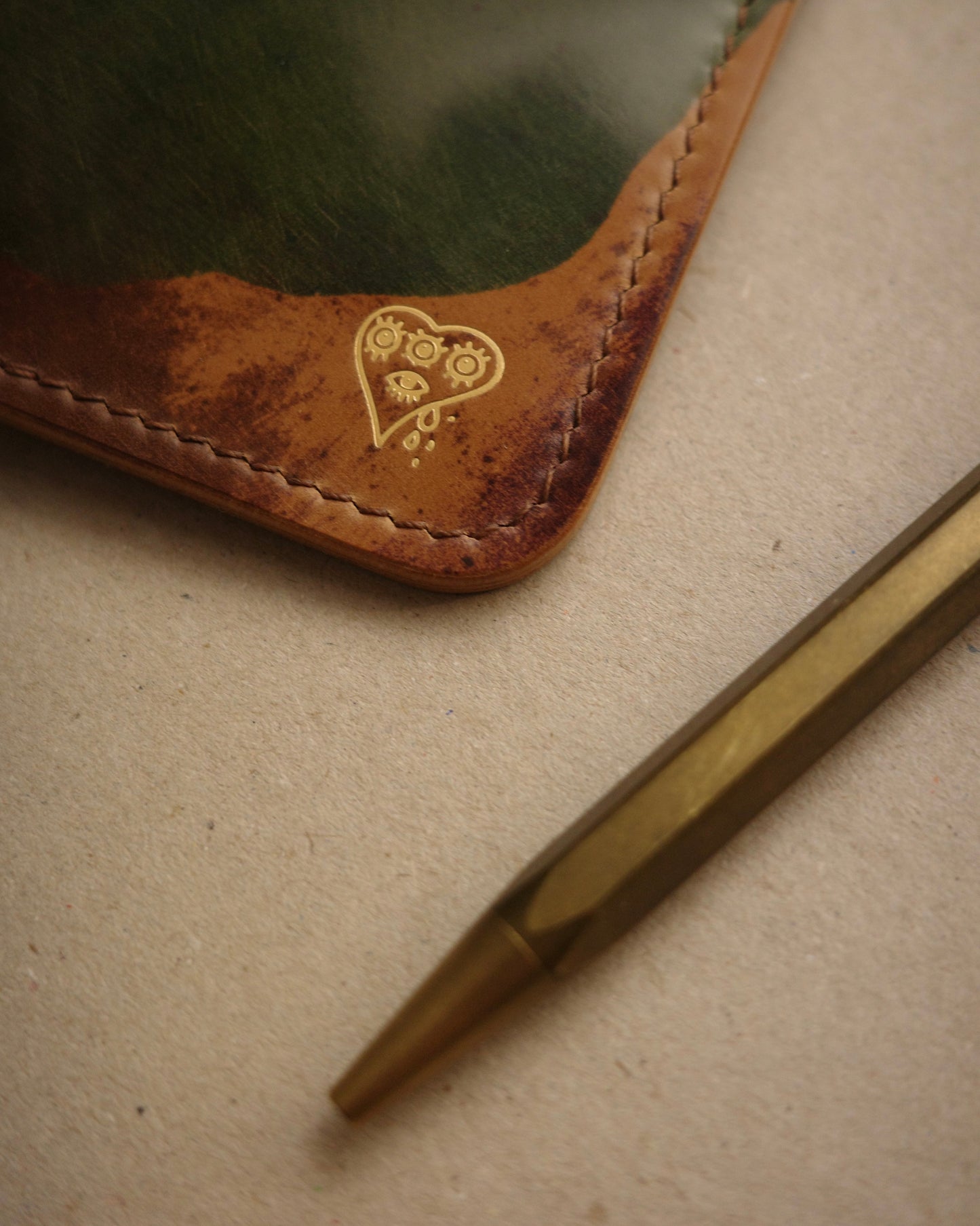 Custom Shell Cordovan The Flippy Wallet - limited cordovan.co camo no.2